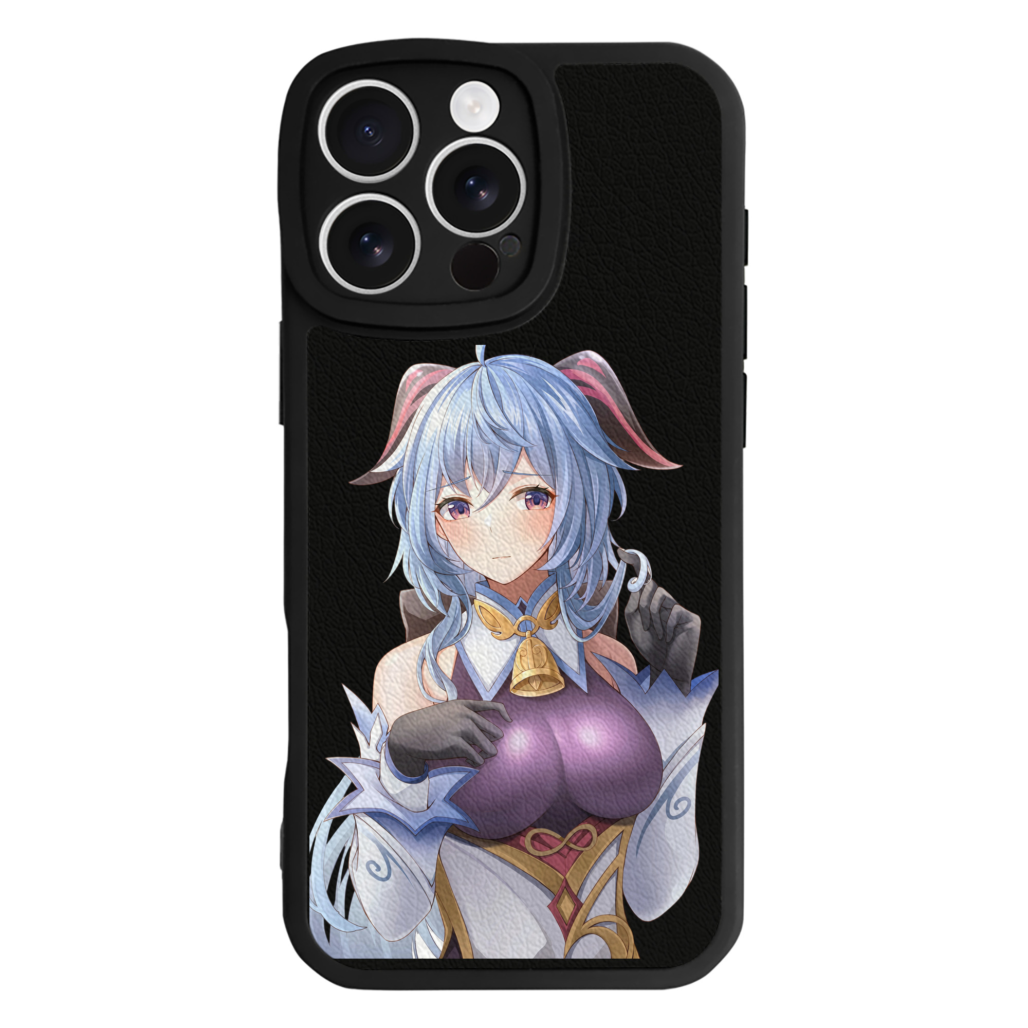げんし神 甘雨 かんう genshin Ganyu 【iPhone 16シリーズ対応】シリコンスマホケース（レザー調） 材質：シリコン